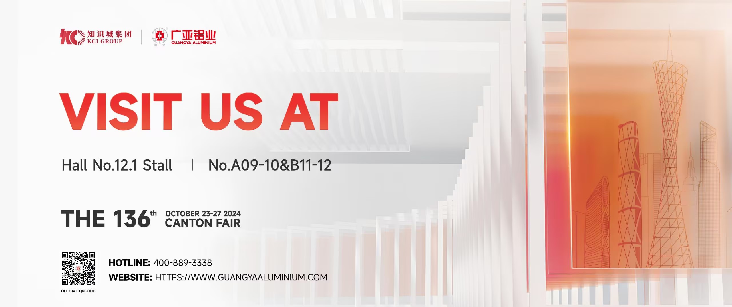 Welcome to 136th Canton Fair in Guang Zhou  from October 23rd -27th,2024.